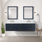 Lexora Castor 72" W x 22" D White Double Bath Vanity and Carrara Marble Top