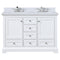 Lexora Dukes 48" W x 22" D White Bath Vanity Quartz Top with Faucet Set