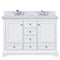 Lexora Dukes 48" W x 22" D White Bath Vanity Cultured Marble Top with Faucet Set