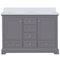 Lexora Dukes 48" W x 22" D Dark Grey Bath Vanity and Cultured Marble Top