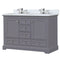 Lexora Dukes 48" W x 22" D Dark Grey Bath Vanity Cultured Marble Top with Faucet Set