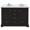 Lexora Dukes 48" W x 22" D Espresso Bath Vanity Quartz Top with Faucet Set