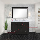 Lexora Dukes 48" W x 22" D Espresso Bath Vanity and Cultured Marble Top