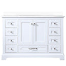 Lexora Dukes 48" W x 22 " D White Bath Vanity and Cultured Marble Top