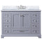 Lexora Dukes 48" W x 22" D Dark Grey Bath Vanity Carrara Marble Top with Faucet Set