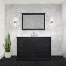 Lexora Dukes 48" W x 22" D Espresso Bath Vanity Quartz Top with Faucet Set