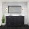 Lexora Dukes 60" W x 22" D Espresso Double Bath Vanity Carrara Marble Top