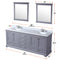 Lexora Dukes 80" W x 22" D Dark Grey Double Bath Vanity Carrara Marble Top with Faucet Set