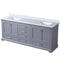 Lexora Dukes 80" W x 22" D Dark Grey Double Bath Vanity and Carrara Marble Top