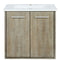 Lexora Fairbanks 24" W x 20" D Rustic Acacia Single Bath Vanity