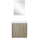 Lexora Fairbanks 24" W x 20" D Rustic Acacia Single Bath Vanity Top and 18" Mirror