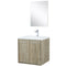 Lexora Fairbanks 24" W x 20" D Rustic Acacia Bath Vanity White Quartz Top with Faucet Set and 18" Mirror