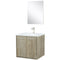 Lexora Fairbanks 24" W x 20" D Rustic Acacia Bath Vanity White Quartz Top with Faucet Set and 18" Mirror