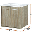 Lexora Fairbanks 24" W x 20" D Rustic Acacia Single Bath Vanity