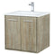 Lexora Fairbanks 24" W x 20" D Rustic Acacia Bath Vanity Cultured Marble Top with Faucet Set