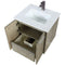 Lexora Fairbanks 24" W x 20" D Rustic Acacia Bath Vanity Cultured Marble Top with Faucet Set