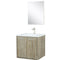 Lexora Fairbanks 24" W x 20" D Rustic Acacia Bath Vanity Cultured Marble Top with Faucet Set and 18" Mirror