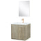 Lexora Fairbanks 24" W x 20" D Rustic Acacia Bath Vanity Cultured Marble Top with Faucet Set and 18" Mirror