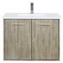 Lexora Fairbanks 30" W x 20" D Rustic Acacia Bath Vanity White Quartz Top with Faucet Set