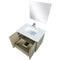 Lexora Fairbanks 30" W x 20" D Rustic Acacia Bath Vanity White Quartz Top with Faucet Set and 28" Mirror