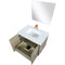 Lexora Fairbanks 30" W x 20" D Rustic Acacia Bath Vanity White Quartz Top with Faucet Set and 28" Mirror