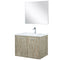 Lexora Fairbanks 30" W x 20" D Rustic Acacia Bath Vanity Cultured Marble Top with Faucet Set and 28" Mirror