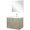 Lexora Fairbanks 30" W x 20" D Rustic Acacia Bath Vanity Cultured Marble Top with Faucet Set and 28" Mirror