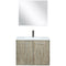 Lexora Fairbanks 30" W x 20" D Rustic Acacia Bath Vanity Cultured Marble Top with Faucet Set and 28" Mirror