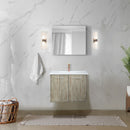 Lexora Fairbanks 30" W x 20" D Rustic Acacia Bath Vanity Cultured Marble Top with Faucet Set and 28" Mirror