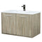 Lexora Fairbanks 36" W x 20" D Rustic Acacia Bath Vanity White Quartz Top with Faucet Set