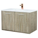 Lexora Fairbanks 36" W x 20" D Rustic Acacia Bath Vanity White Quartz Top with Faucet Set