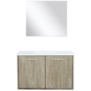 Lexora Fairbanks 36" W x 20" D Rustic Acacia Single Bath Vanity and 28" Mirror