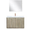 Lexora Fairbanks 36" W x 20" D Rustic Acacia Bath Vanity White Quartz Top with Faucet Set and 28" Mirror