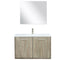 Lexora Fairbanks 36" W x 20" D Rustic Acacia Bath Vanity Cultured Marble Top with Faucet Set and 28" Mirror