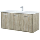 Lexora Fairbanks 48" W x 20" D Rustic Acacia Bath Vanity White Quartz Top with Faucet Set