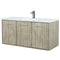 Lexora Fairbanks 48" W x 20" D Rustic Acacia Bath Vanity White Quartz Top with Faucet Set