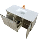 Lexora Fairbanks 48" W x 20" D Rustic Acacia Bath Vanity White Quartz Top with Faucet Set