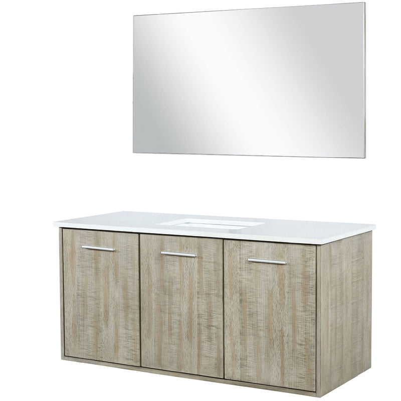 Lexora Fairbanks 48 " W x 20 " D Rustic Acacia Single Bath Vanity and 43" Mirror