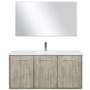 Lexora Fairbanks 48 " W x 20 " D Rustic Acacia Bath Vanity White Quartz Top with Faucet Set and 43" Mirror