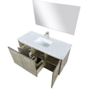 Lexora Fairbanks 48 " W x 20 " D Rustic Acacia Bath Vanity Cultured Marble Top with Faucet Set and 43" Mirror