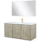 Lexora Fairbanks 48 " W x 20 " D Rustic Acacia Bath Vanity Cultured Marble Top with Faucet Set and 43" Mirror