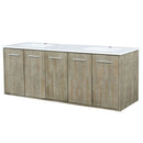 Lexora Fairbanks 60 " W x 20 " D Rustic Acacia Double Bath Vanity