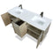 Lexora Fairbanks 60 " W x 20 " D Rustic Acacia Double Bath Vanity Cultured Marble Top with Faucet Set