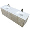 Lexora Fairbanks 72 " W x 20 " D Rustic Acacia Double Bath Vanity Cultured Marble Top with Faucet Set