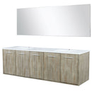 Lexora Fairbanks 72 " W x 20 " D Rustic Acacia Double Bath Vanity and 70" Mirror