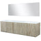 Lexora Fairbanks 80 " W x 20 " D Rustic Acacia Double Bath Vanity and 70" Mirror