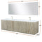 Lexora Fairbanks 80" W x 20" D Rustic Acacia Double Bath Vanity White Quartz Top with Faucet Set and 70" Mirror