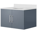 Lexora Geneva 30" W x 22" D Dark Grey Bath Vanity and Marble Top