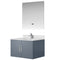 Lexora Geneva 30" W x 22" D Dark Grey Bath Vanity Marble Top with Faucet Set and 30" LED Mirror