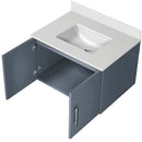 Lexora Geneva 30" W x 22" D Dark Grey Bath Vanity and Marble Top